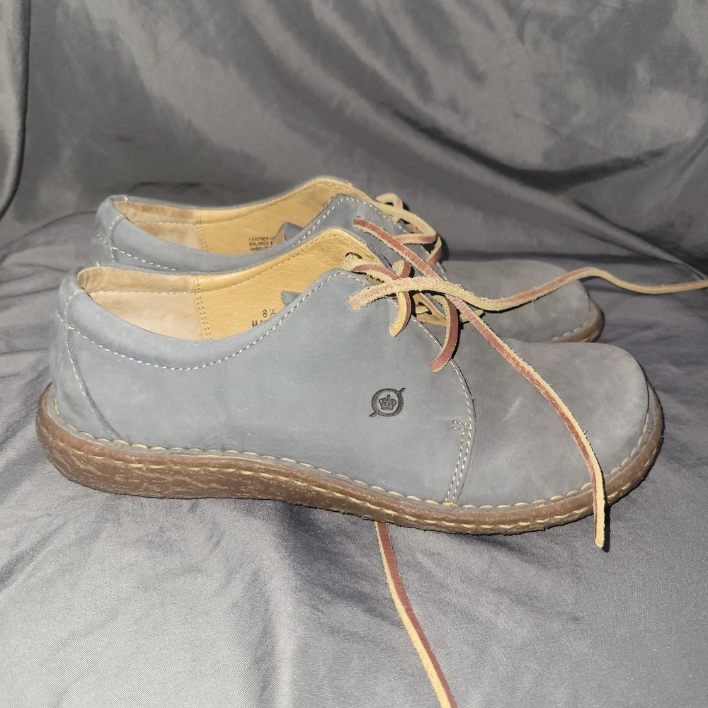 BØRN women shoes size 8.5 Genuine leather oxfords steel gray color w4808